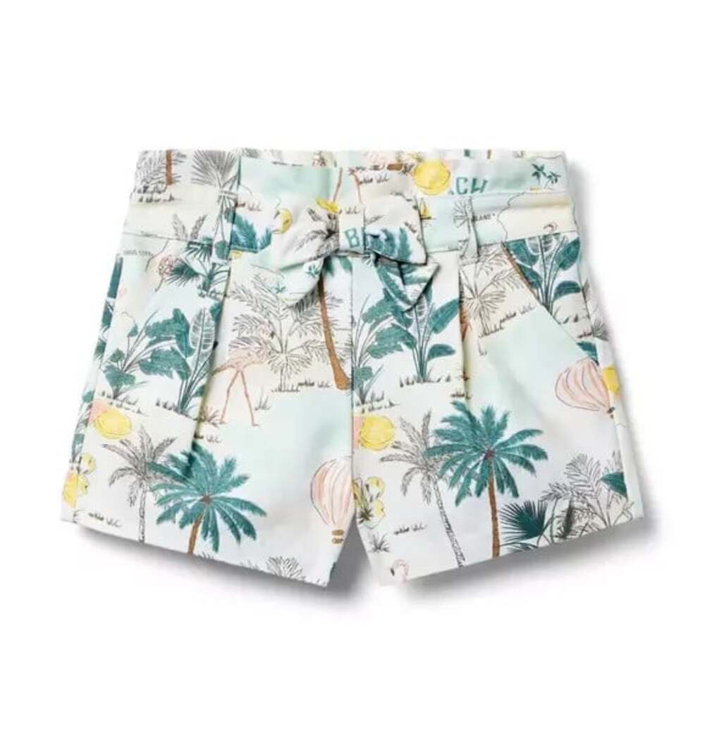 Janie & Jack Tropical Island Paperbag Waist Short Size 5